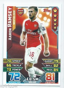 2015 / 2016 EPL Match Attax Base Card (28) Aaron RAMSEY Arsenal - Picture 1 of 1