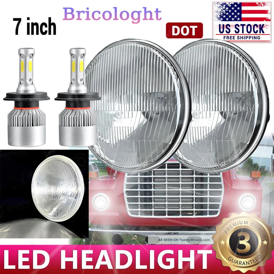 Proyector de luces altas/bajas de faros LED de 7" para camionetas Ford L8000 L9000 LT8000 LT8000 Foto 1 de 4