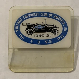 1960s Vintage Chevrolet Club Of America Name Tag Member Badge Car Logo 60s Blank - Picture 1 of 7