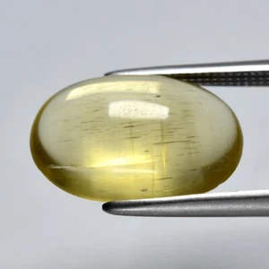 π 4.46ct 14x9mm Oval Cabochon Natural Yellow Apatite - Unheated, Africa Gem - Picture 1 of 4