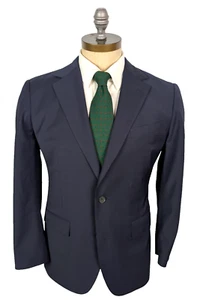 BONOBOS Sz 40R Slim Fit Wool Navy Blue Suit Dual Vent Flat Front - Picture 1 of 9