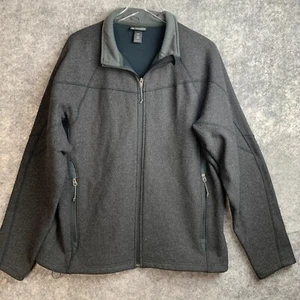 Chaqueta REI Para Hombre Extra Grande Gris Cremallera Completa Mezcla Lana Bolsillos con Cremallera - Imagen 1 de 11
