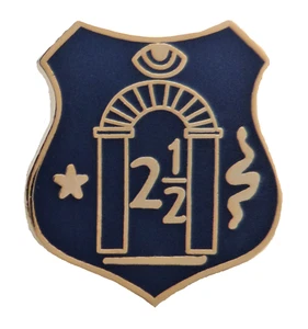 Royal Arch 2 1/2 Tribes Cut Out Blue Shield Larger Orange Order Pin Badge - Picture 1 of 2