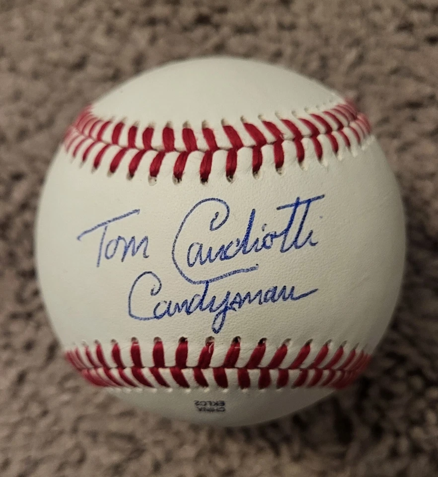 汤姆·坎迪奥蒂亲笔签名签名棒球-道奇队印第安人酿酒师-带真品证明 — 第 1/1 张图片