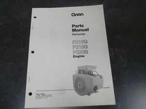 Onan P216G P218G P220G Performer Engine Parts Catalog Manual Book - Picture 1 of 1