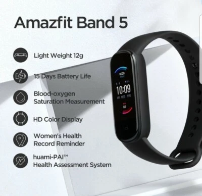 Letsfit ID115U Waterproof Activity Tracker - Black-Orange-Green  ,Bluetooth  - Image 1 of 3