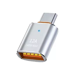 Adaptador convertidor cargador coche conector enchufe USB 3.1 tipo C hembra a USB A macho - Imagen 1 de 8