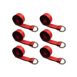 6 Pack 2" x 10' Lasso Strap w/ D Ring Auto Tie Down for Tow Truck Wheel Lift - Picture 1 of 8
