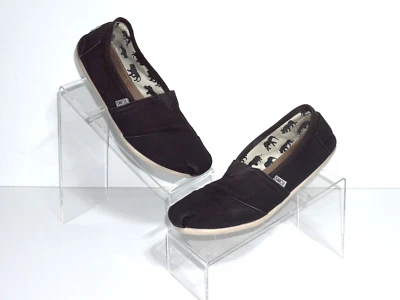 ZAPATOS/PLANOS TOMS NEGROS ALPARGATA SLIP-ON CLÁSICOS DE LONA - MUJER 9,5 Foto 1 de 4