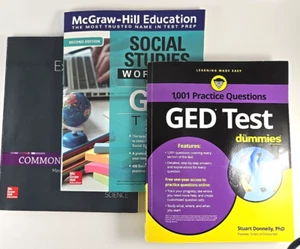 Lot of 3 GED study books Social Studies, Science & general practice - Picture 1 of 15