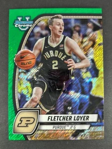 2024-25 Bowman Chrome U - Fletcher Loyer - Green Shimmer Refractor #97 - Purdue - Picture 1 of 2