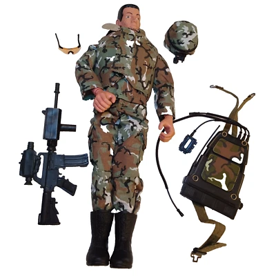 GI Joe 35 años 1999 Land Warrior sin caja pelo castaño cicatriz etiquetas de perro E Foto 1 de 4