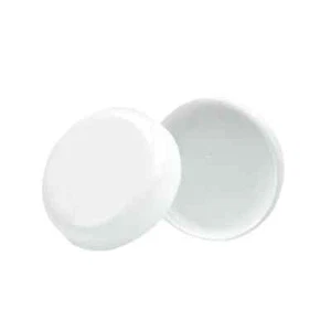 89-400 White Smooth with White Liner Dome Jar Caps - Picture 1 of 2