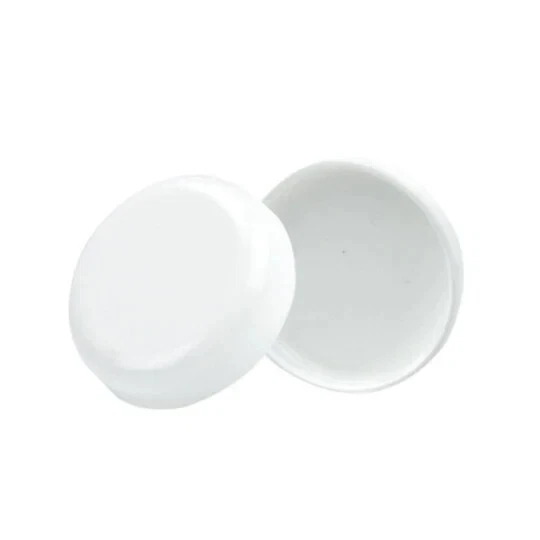 89-400 White Smooth with White Liner Dome Jar Caps - Image 1 of 2