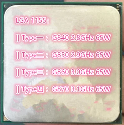 Intel Pentium Dual-Core G840 G850 G860 G870 LGA 1155 Desktop CPU - Image 1 of 4