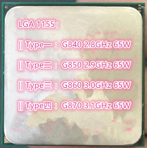 Intel Pentium Dual-Core G840 G850 G860 G870 LGA 1155 Desktop CPU - Image 1 of 4