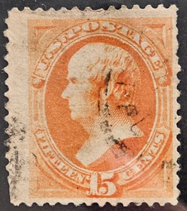 US Stamp Sc 152, 15c Webster, Used VF CV$225.00 (407A) - Picture 1 of 1