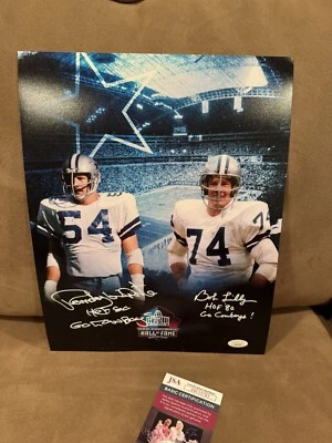 Bob Lilly + Randy White SIGNED AUTOGRAPHED Photo JSA Dallas Cowboys Inscriptions - Image 1 of 3