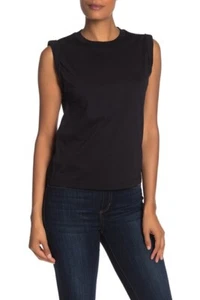 Vince Rolled Sleeve Tank Tops Black Sizes XS-L NWT $110 - Picture 1 of 4