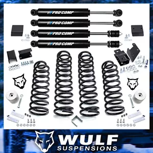 3"/2" Lift Kit For 2007-2018 Jeep Wrangler JK Wrangler w/ Pro Comp Shocks - Picture 1 of 12