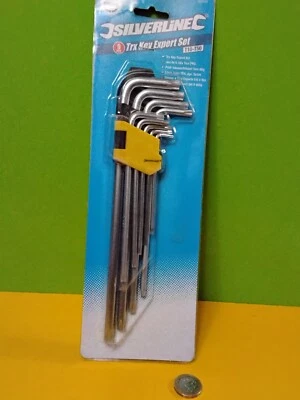 Silverline Long Expert T10 - T50 Trx Key Set 9pce T10 - T50 - Image 1 of 2
