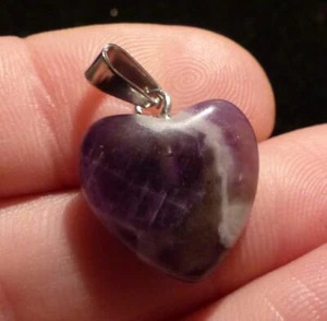 O&co Pendentif Améthyste coeur lithothérapie cadeau noël - Imagen 1 de 2