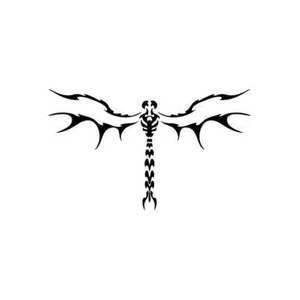 Dragonfly Hell - Vinyl Decal Sticker for Wall, Car, iPhone, iPad, Laptop, Bike - Picture 1 of 4