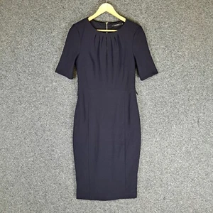 Portmans Womens Dress Size 12 Navy Career Corporate Office Work Business Stretch - Picture 1 of 9