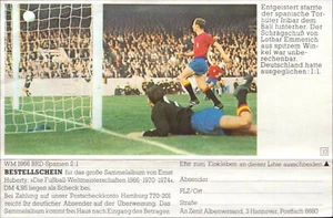 Fußball WM 1966 70 74 Sammelbild Nr. 10 Ernst Huberty Sprengel ungeklebt - Bild 1 von 1