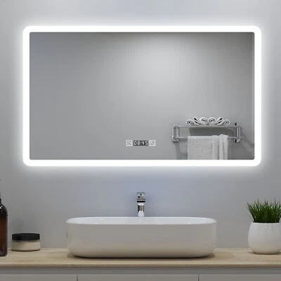 OCEAN Rettangolo Specchio da bagno e LED con dimmerabile e disappannamento - Immagine 1 di 4