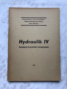 Luftfahrt, Hydraulik IV, NVA Offiziershochschule LSK/LV „Franz Mehring“ DDR 1974 - Bild 1 von 3