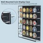 Military Challenge Coin Pin Medal Display Case Cabinet Wall Rack, w/Door Coin45