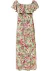 Carmen-Kleid mit Volant Gr. 38 Seegras Paisley Sommerkleid Freizeitkleid Neu*