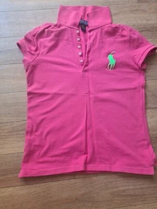 POLO Ralph Lauren Girls pink top shirt t-shirt age 16 years size XL Ladies 6 - 8 - Picture 1 of 3