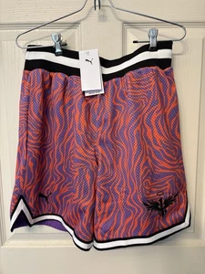 Neu mit Etikett Puma Melo X Neymar Herrenshorts weich violett/aquatisch orange mohnfarben Small $ 65 - Bild 1 von 10