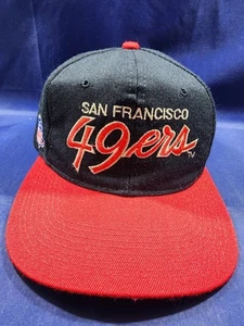 De colección San Francisco 49ers Deportes Especialidades Sombrero Negro/Rojo Script Snapback Gorra - Imagen 1 de 11