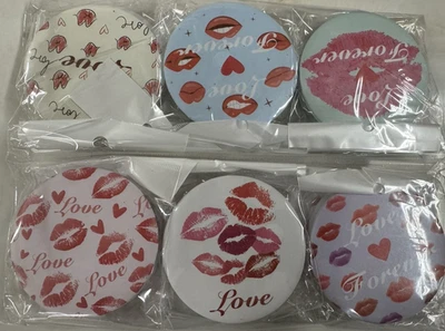 Elegant 12-Pack Compact Mirrors -2.76'' Lips & Love forever, Gifts or Parties - Image 1 of 4