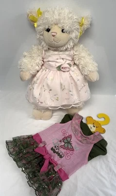 Build A Bear Vanilla Swirls Lamb 17" pelúcia de bicho de pelúcia RARO 2011 aposentado - Imagem 1 de 4