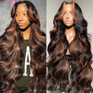 Wear and Go Glueless Wig Pre Plucked 12A 220% Density Highlight Lace Front Wi... - Picture 1 of 5