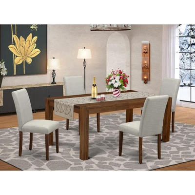 LMAB5-N8-05 - 5-Pc Dining Room Table Set- 4 Kitchen Chairs and Rectangular... - Image 1 of 4