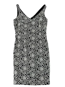 Vestido lápiz para mujer Lauren Ralph Lauren blanco azul sin mangas cuello en V talla 10 - Imagen 1 de 24