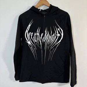 Breathe Divinity Quarterzip Zip Up Jacket Black Size Small With Hood - Picture 1 of 6