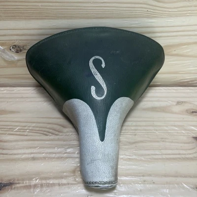 Vintage Schwinn Mesinger S Seat Bicycle Saddle Green Typhoon Racer Collegiate - Image 1 of 4