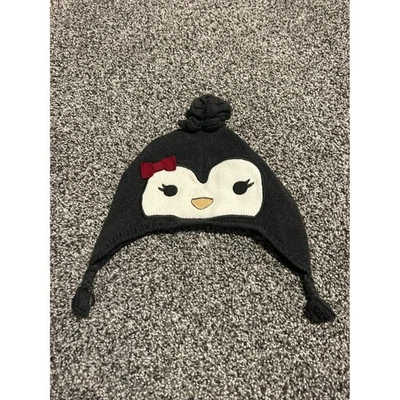 Sombrero de invierno K20 Gymboree Penguin con orejeras de arco 2T 3T Foto 1 de 2