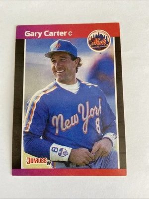 Rare Gary Carter Donruss 1989 Baseball Error Card No Dot After Inc # 53 Mets - Image 1 of 3