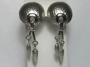 PENDIENTES COLGANTES VINTAGE TONO PLATEADO CLIPBACKS SUROESTE - Imagen 1 de 2