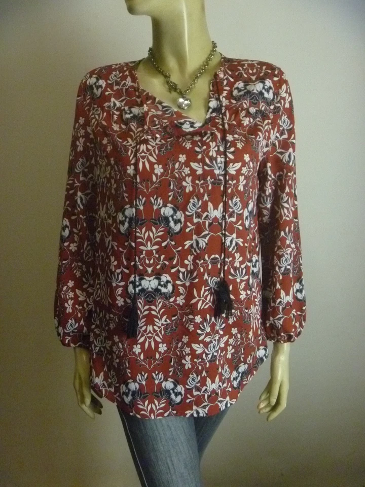 JAG Flowy Shirt sz 8 - BUY Any 5 Items = Free Post - Изображение 1 из 4