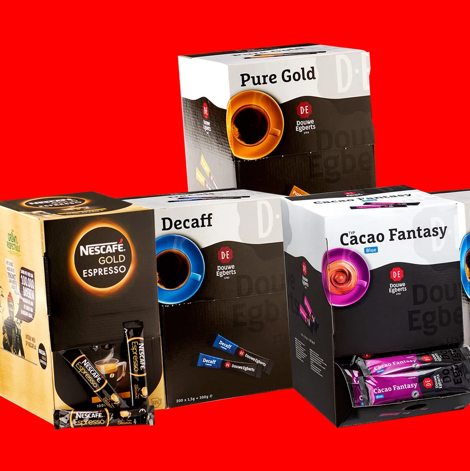 70 a 650 Douwe Egberts / Nescafé palitos de café instantáneo, descafeinado, capuchino Foto 1 de 3