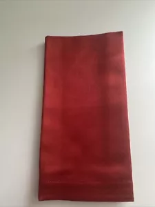 9 x Crate & Barrel Napkins Red Sateen d 20"x20" - Picture 1 of 5