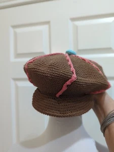 Young Colors Crocheted Girls Beret Hat with Bill/Brim Size Large Kids NWT - Picture 1 of 4